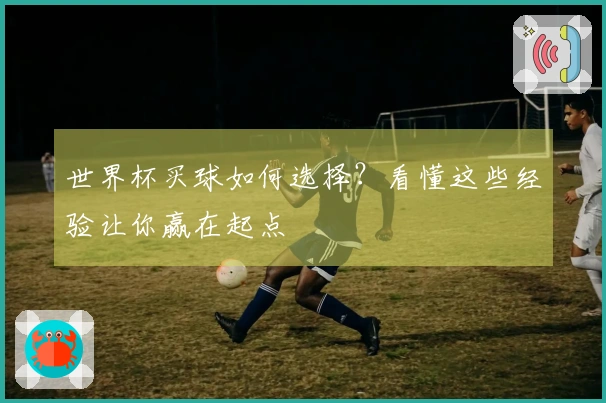 世界杯买球如何选择？看懂这些经验让你赢在起点